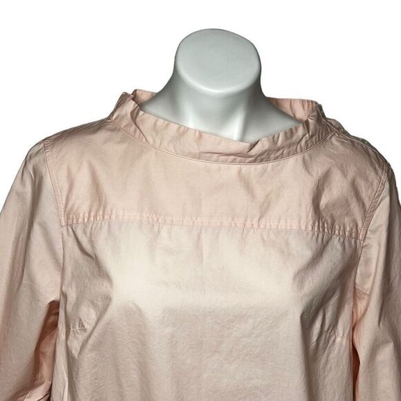 J. Crew NWOT pink long sleeve funnel neck cotton blouse size 12T - Picture 3 of 13